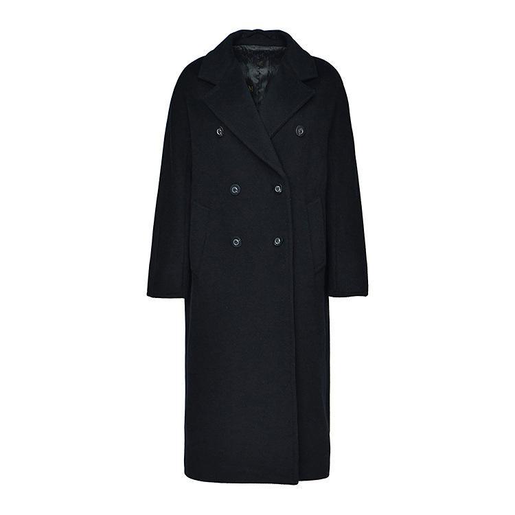Her Shop Coats, Jackets & Blazers 100% Wool Elegant Double Breasted Belted Warm Wool Coat