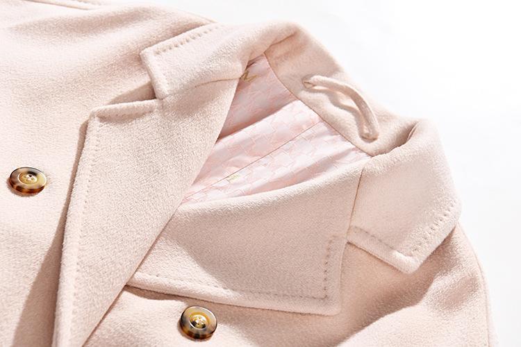 Her Shop Coats, Jackets & Blazers 100% Wool Elegant Double Breasted Belted Warm Wool Coat