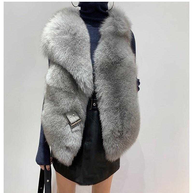 Her Shop Coats, Jackets & Blazers 2020 New Real Natural Fox Fur Vest