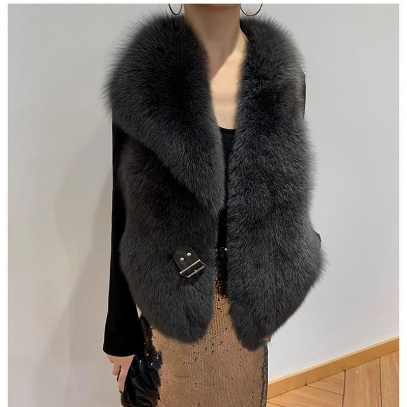 Her Shop Coats, Jackets & Blazers 2020 New Real Natural Fox Fur Vest