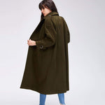 Autumn Winter New Women's Casual Wool Blend Trench Coat