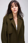 Her Shop Coats, Jackets & Blazers Autumn Winter New Women's Casual Wool Blend Trench Coat