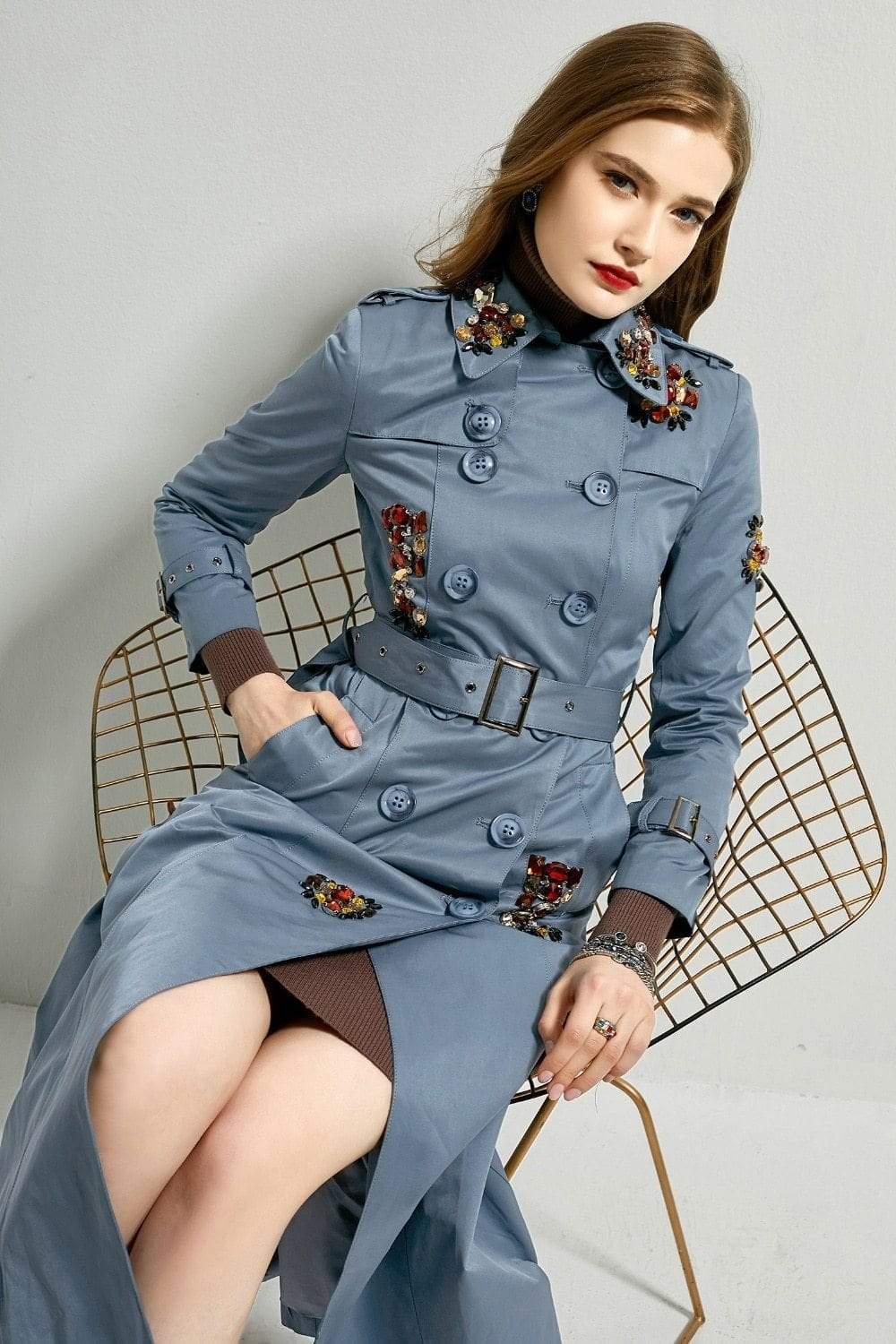 Her Shop Coats, Jackets & Blazers England Style Autumn Spring Trench Coat