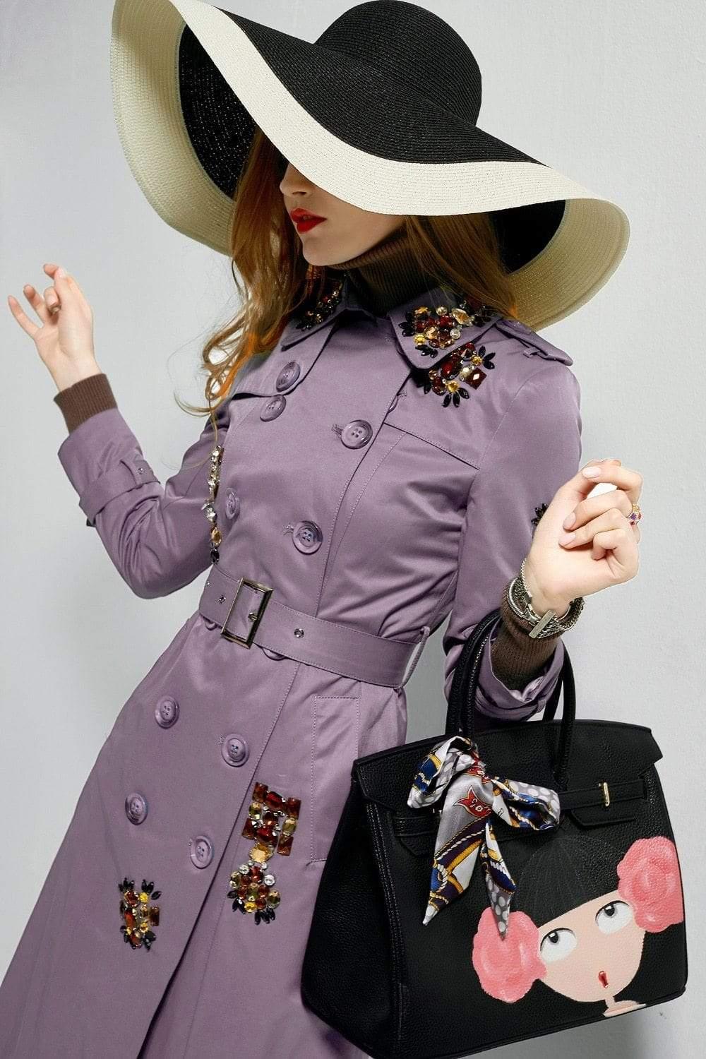 Her Shop Coats, Jackets & Blazers England Style Autumn Spring Trench Coat