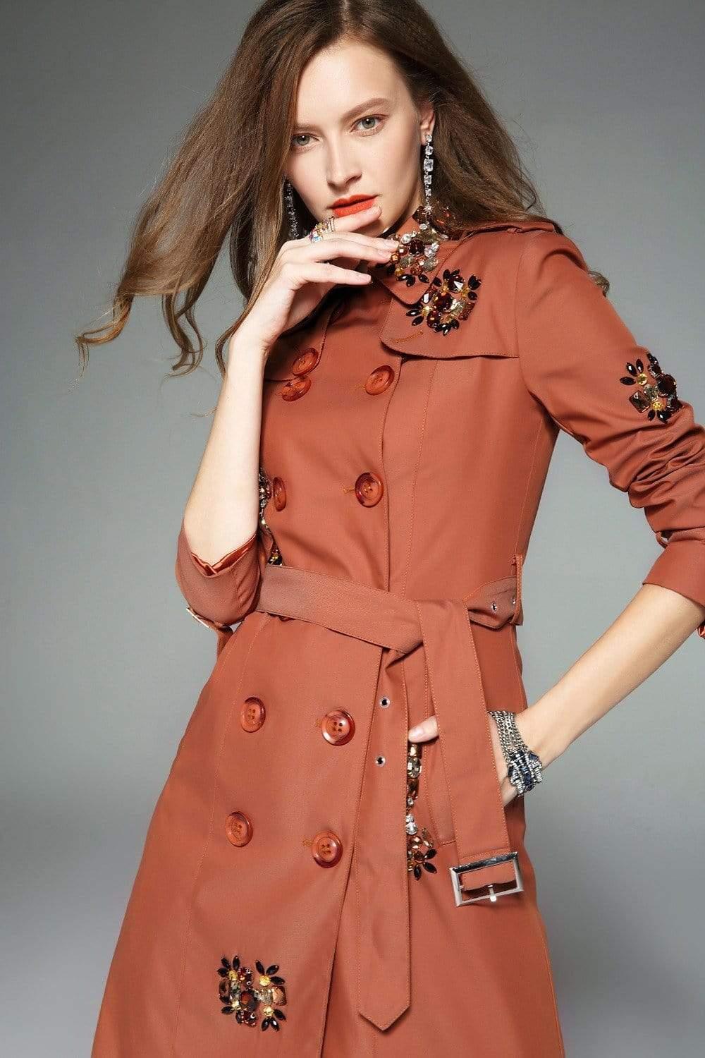 Her Shop Coats, Jackets & Blazers England Style Autumn Spring Trench Coat