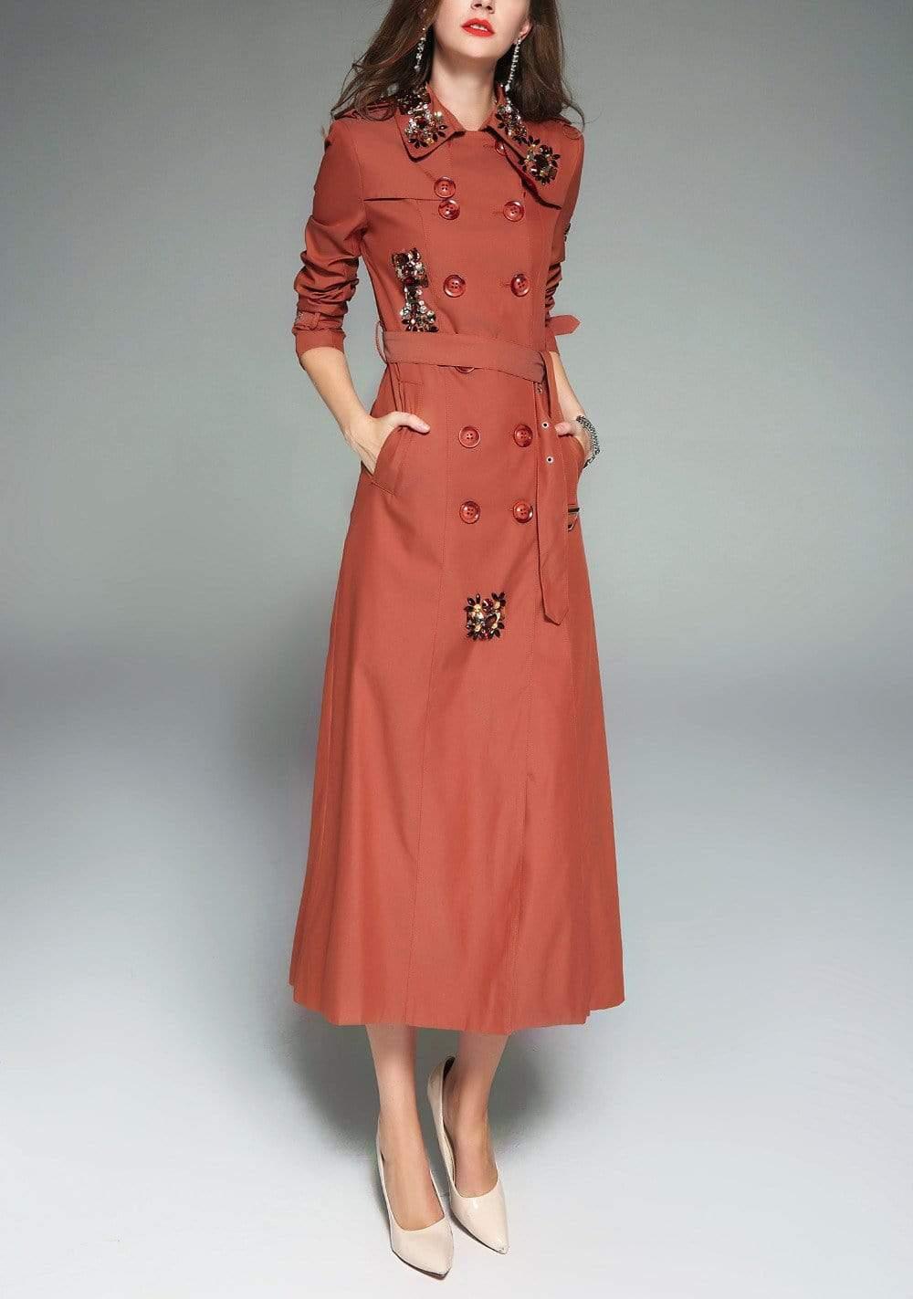 Her Shop Coats, Jackets & Blazers England Style Autumn Spring Trench Coat