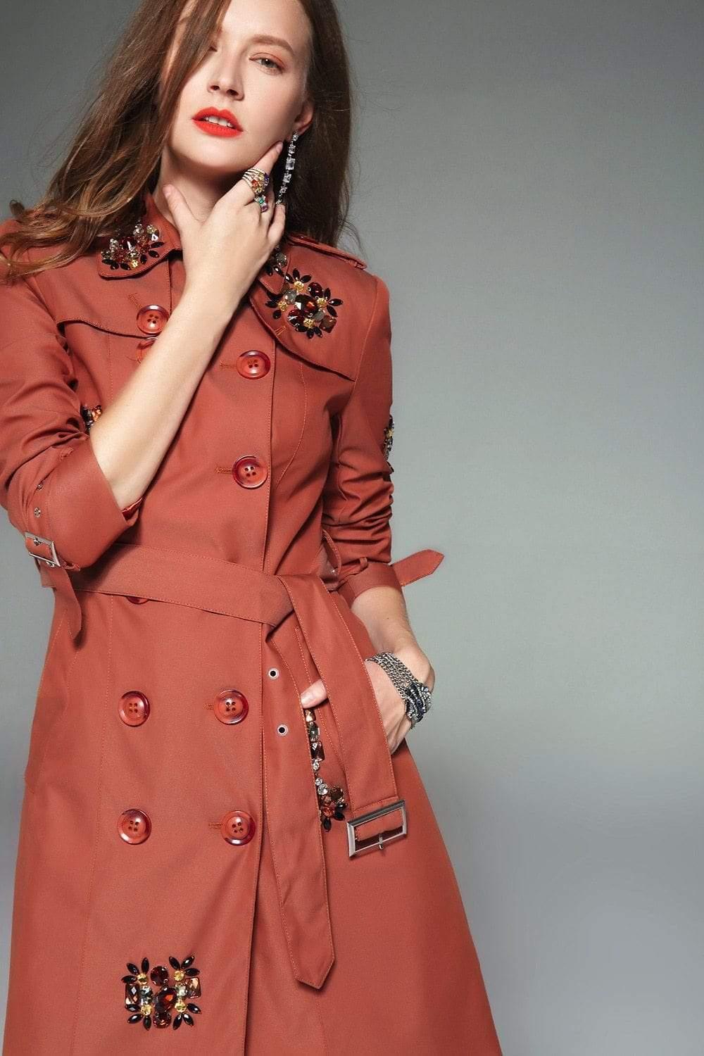 Her Shop Coats, Jackets & Blazers England Style Autumn Spring Trench Coat