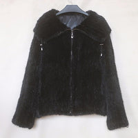 Her Shop Coats, Jackets & Blazers Mink Hair Knitted Fur Coat