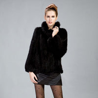 Her Shop Coats, Jackets & Blazers Mink Hair Knitted Fur Coat