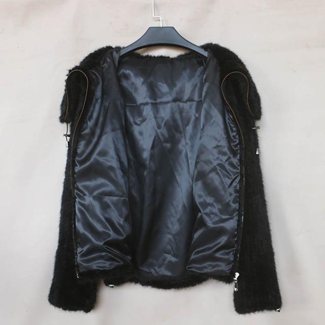 Her Shop Coats, Jackets & Blazers Black lining / L Mink Hair Knitted Fur Coat