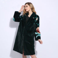 Her Shop Coats, Jackets & Blazers Mink Long Self-Cultivation Fur Coat for Women