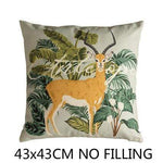 Her Shop Cushion Cover F Decorative Pillow Case Vintage Jungle Animal