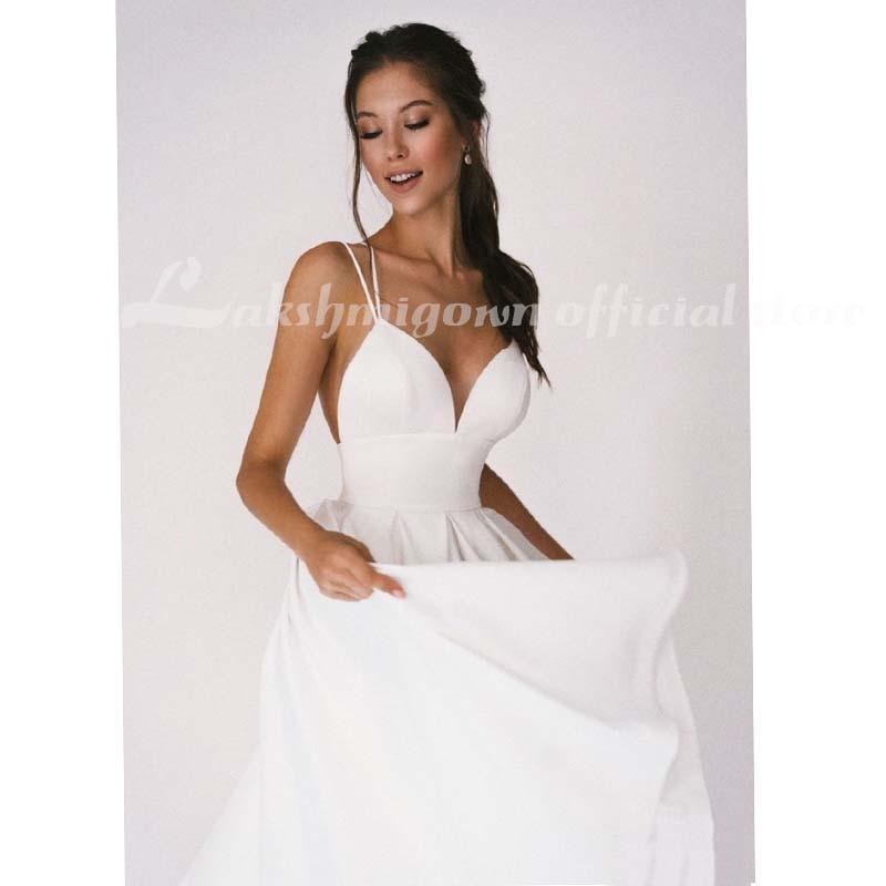 HER SHOP Dress A Line Bridal Beach Short Wedding Dress