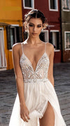 Her Shop Dress Boho Spaghetti Straps Lace Beach Wedding Dress