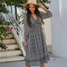 chinese dress ladies Casual Butterfly Sleeve High Waist Chiffon Dress – HER SHOP