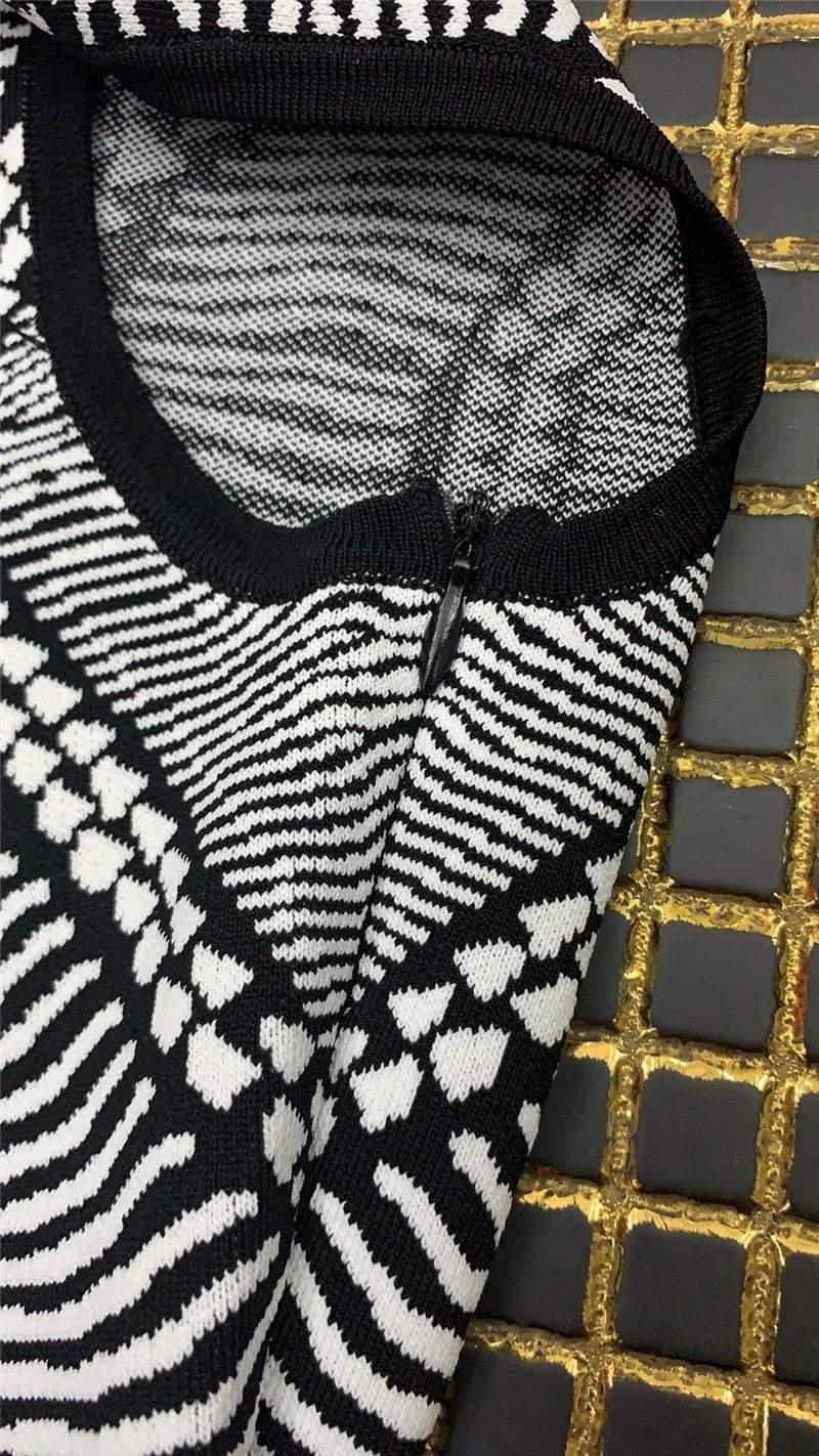 Her Shop Dress New Fashion Jacquard Sleeveless A Line Black Party Dress