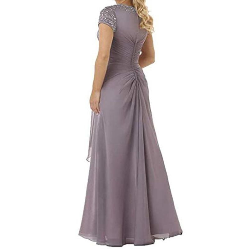 Plus Size Customizable Mother of Bride Dress Silver / Custom Size Plus Size Customizable Mother of Bride Dress Silver / Custom Size