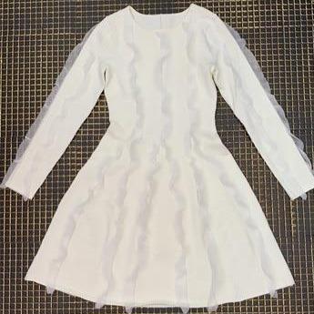 Her Shop Dress White / XS Top Quality White Jacquard Party Dress