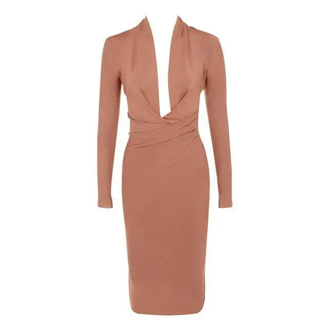 bandage dresses for women Deep V Neck Sexy Dress Make this dress your Length:60 inches SCHL003796_W_XXXL White Sweetheart Neck Sweater