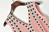 Elegant Grid Runway Summer Knit Dress