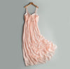 Elegant Pink Beach Dress 100% Silk