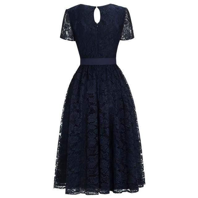 Her Shop Dresses Navy Blue / 2 Evening Gowns With Sashes Robe