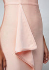 One Shoulder Pink Bandage Dress