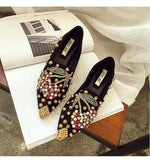 Rhinestone Cherry Metal Pointed Toe Casual Shoes/Slippers