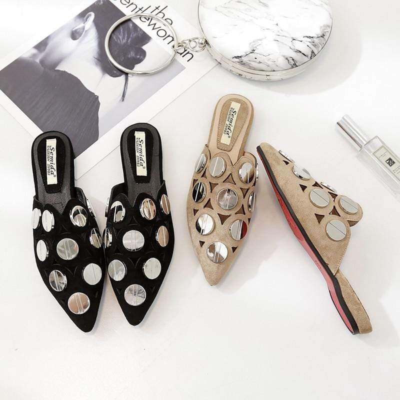 Spring Summer Woman Mules Half Slipper Shoes