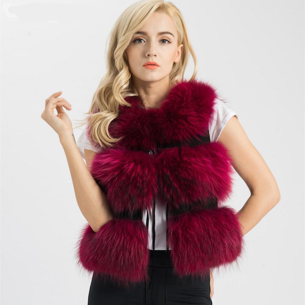 Genuine Raccoon Fur Fashion Vest - HER SHOP
