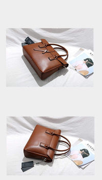 Genuine Leather Women Business Briefcase