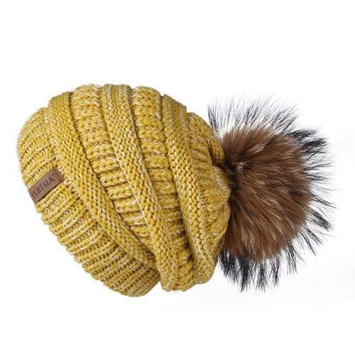 Pompom Slouchy Beanie Hat with Velvet