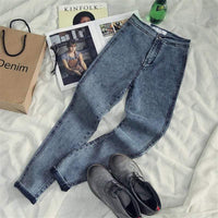 High Waist Elastic Skinny Jeans