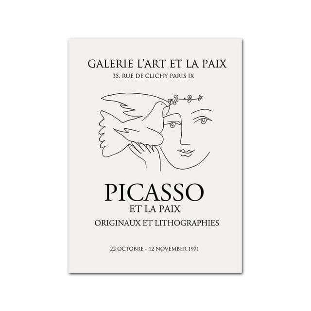 Picasso Matisse Art Line Drawing Poster
