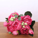 Pink Silk Bouquet Peony