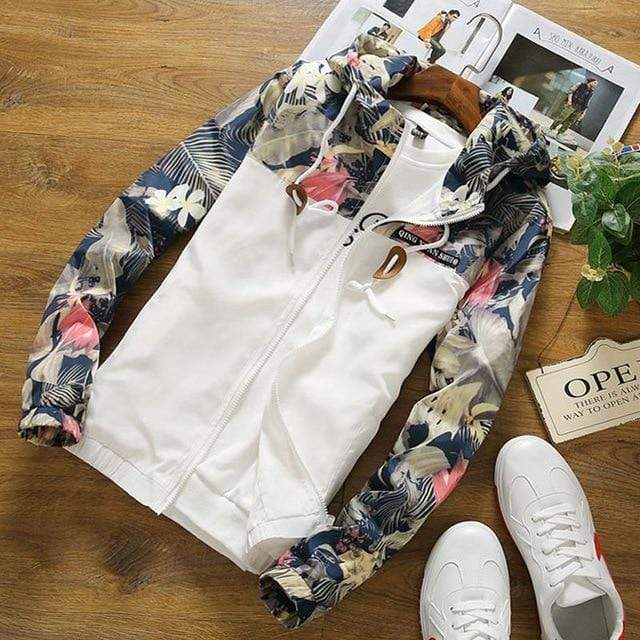 Her Shop jacket White / M Casual Floral Jacket