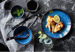 Her Shop Kitchenware Deep Blue Ceramic Tableware 5-piece Set