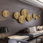 Luxury Restaurant Wall Gold Solid Wood Decoration Murals Ornaments Crafts Home Porch 3D Stereo Wall Sofa Background Accessories