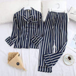 Long Sleeve Pajamas Autumn Ice Silk Long Sleeve Trousers Suit Printing Fashion Pyjamas Set