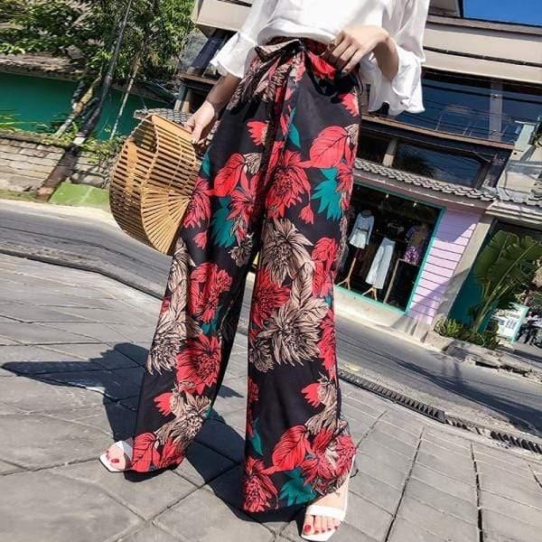 Bohemian Wide Leg Holiday Pants