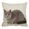 Her Shop pillow case 45X45cm / 14 Cute British Shorthair Cat Linen Pillowcase