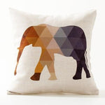 Europe Elephant Deer Geometric Pillow Cushion Cover