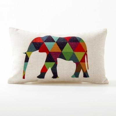 Her Shop pillow case See below for size descriptions / J 30x50cm Europe Elephant Deer Geometric Pillow Cushion Cover