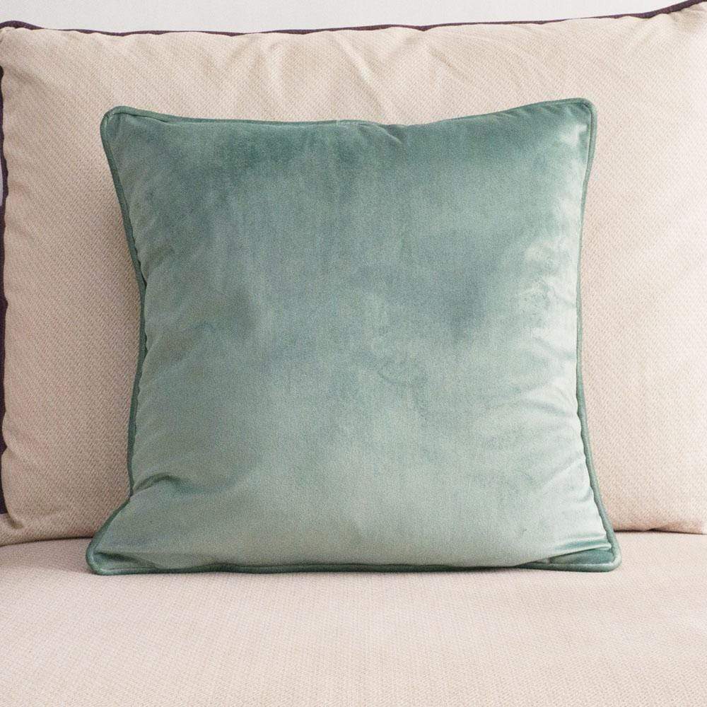 Light Green Velvet Cushion Cover Without Stuffing