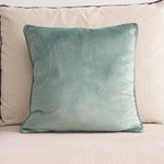Light Green Velvet Cushion Cover Without Stuffing