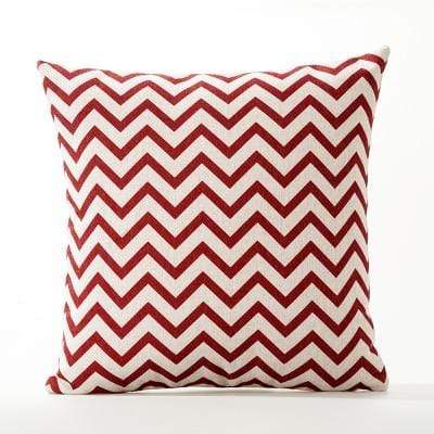 Red Geometric Lattice Pillow Cushion Cover
