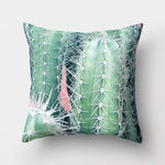 Tropical Cactus Monstera Summer Cushion Cover
