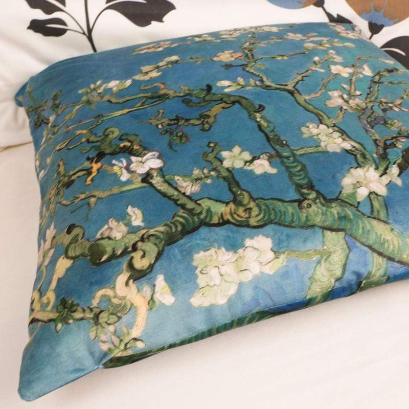 Van Gogh Almond Blossom Velvet Cushion Cover Without Stuffing