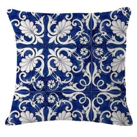 Vintage Blue Flowers Pillow Case