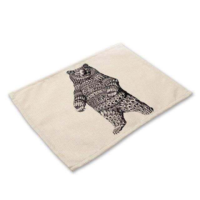 Her Shop placemats Beer print 05 / About 42cm x 32cm Animal Print  Placemats